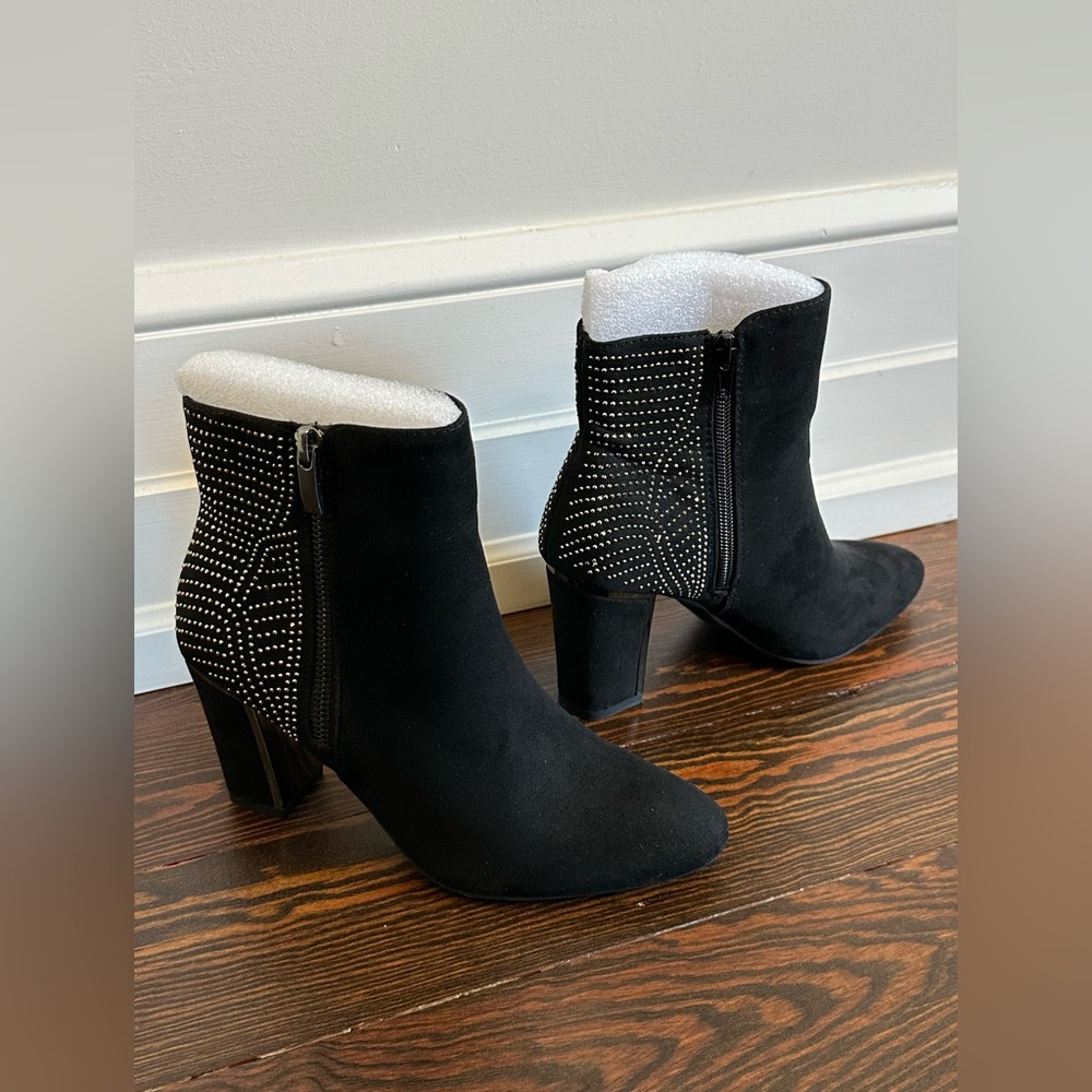NEW Suede Black Bootie Shoe